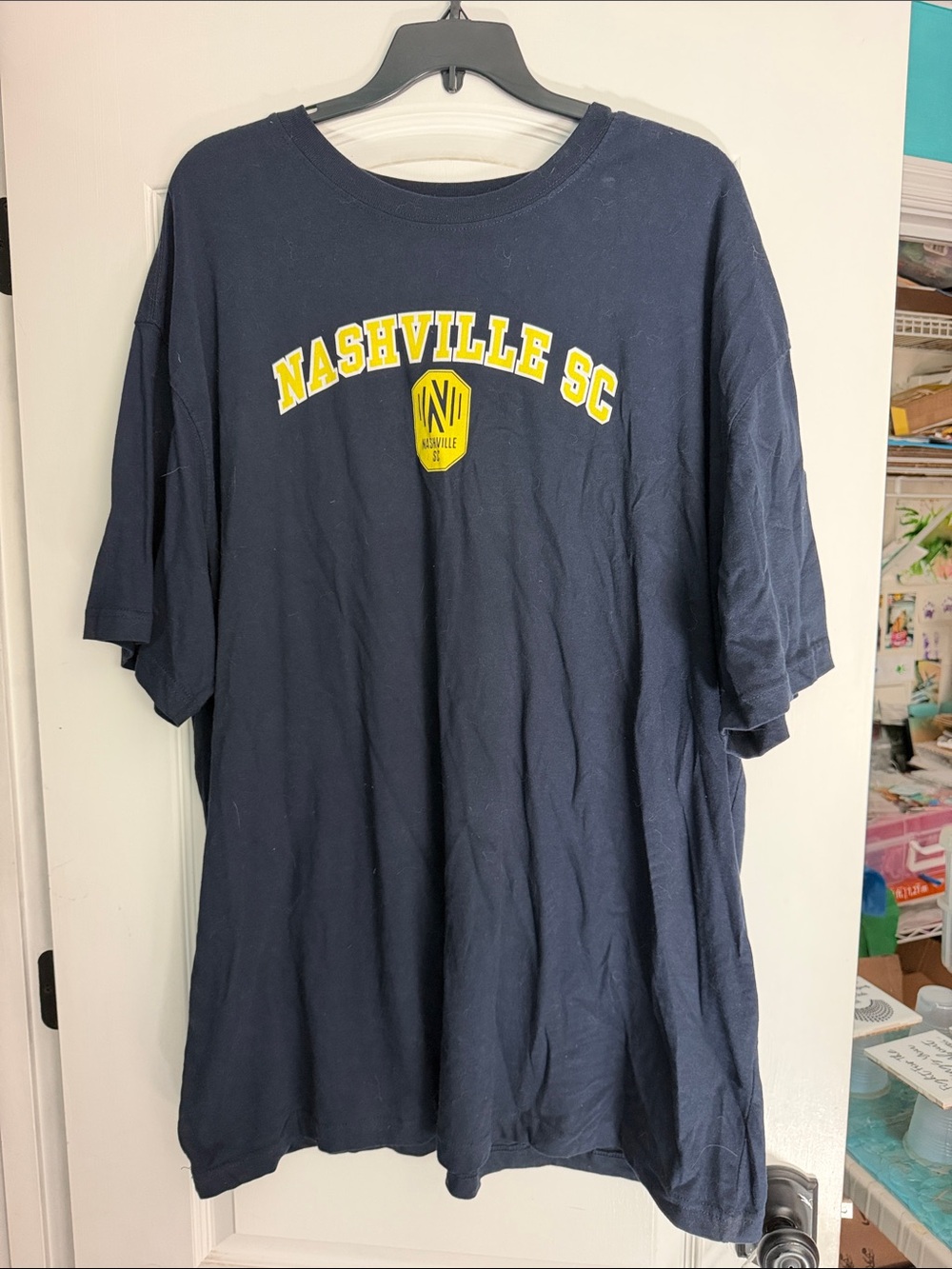 Nashville Soccer Club Navy and Yellow Short Sleeve Tee